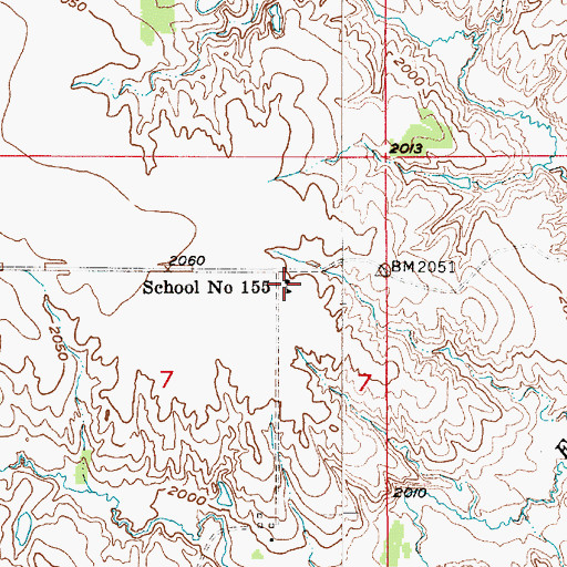 Topographic Map of School Number 155, NE