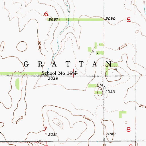 Topographic Map of School Number 157, NE