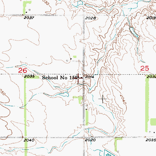 Topographic Map of School Number 159, NE