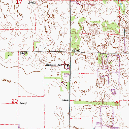 Topographic Map of School Number 16, NE