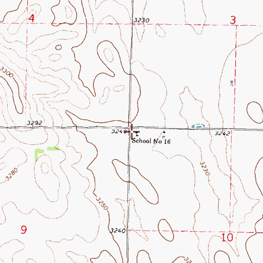 Topographic Map of School Number 16, NE