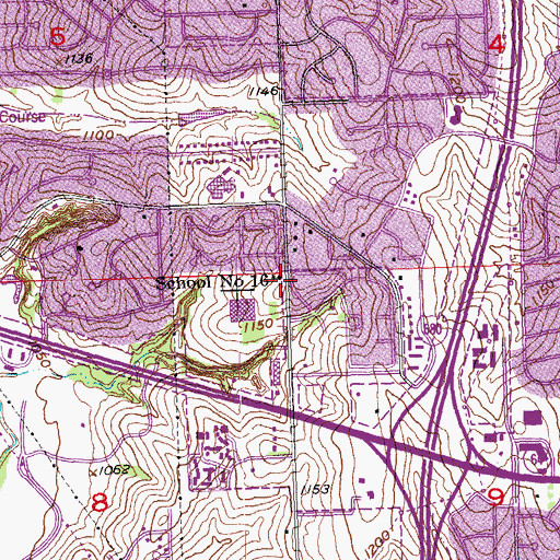 Topographic Map of School Number 16, NE