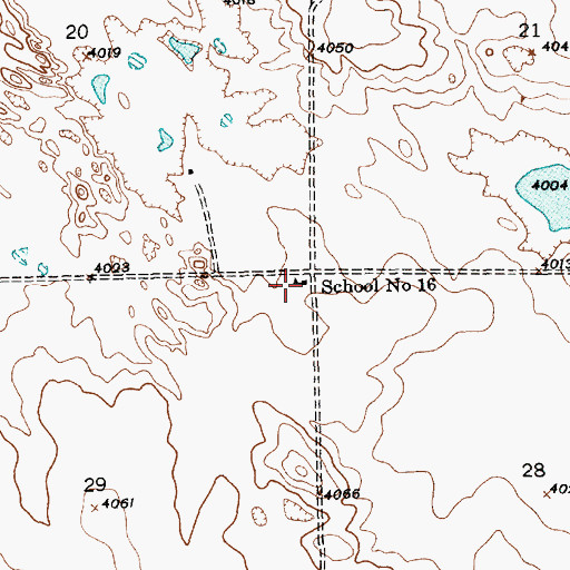 Topographic Map of School Number 16, NE