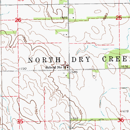 Topographic Map of School Number 16, NE