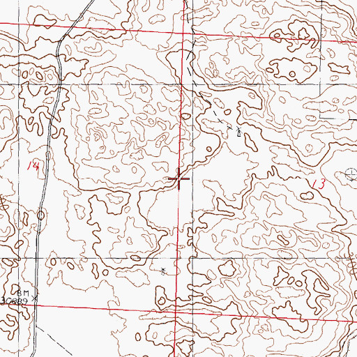 Topographic Map of School Number 166, NE