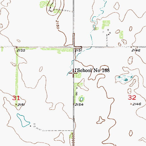 Topographic Map of School Number 168, NE