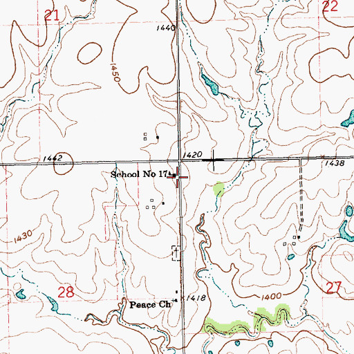 Topographic Map of School Number 17, NE