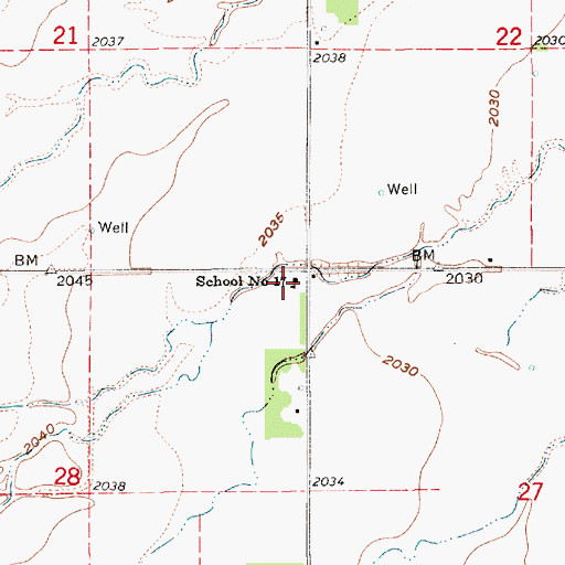 Topographic Map of School Number 17 (historical), NE