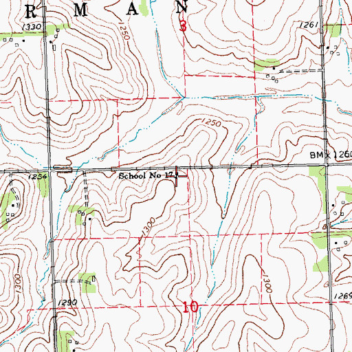 Topographic Map of School Number 17, NE