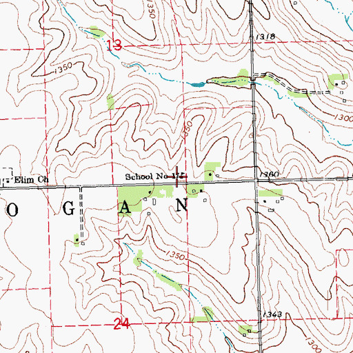 Topographic Map of School Number 17, NE