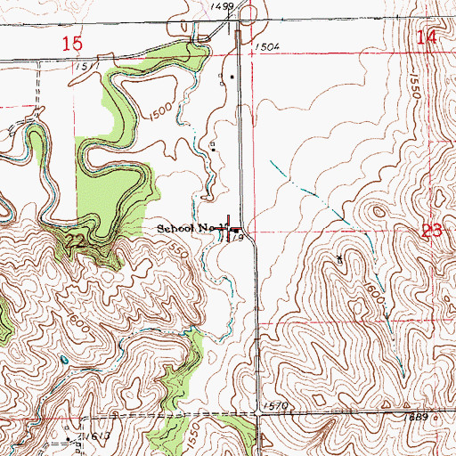 Topographic Map of School Number 17 (historical), NE
