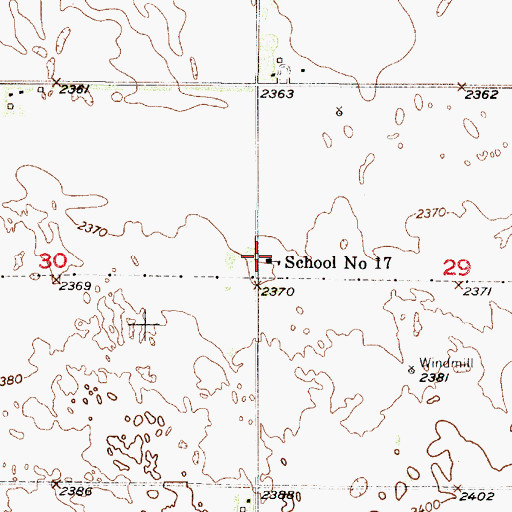 Topographic Map of School Number 17, NE
