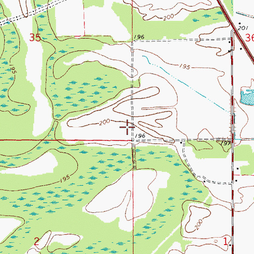Topographic Map of Woodruff County Airport, AR