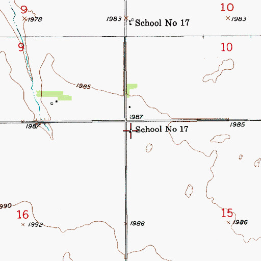 Topographic Map of School Number 17, NE