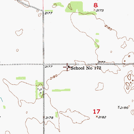 Topographic Map of School Number 172, NE