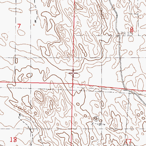 Topographic Map of School Number 173, NE