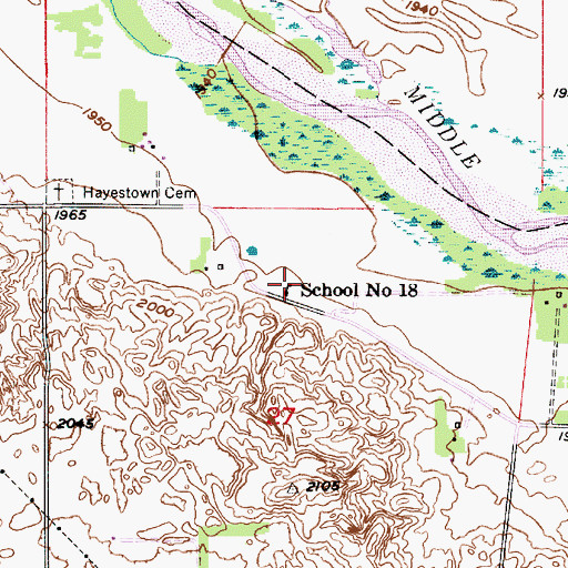 Topographic Map of School Number 18, NE