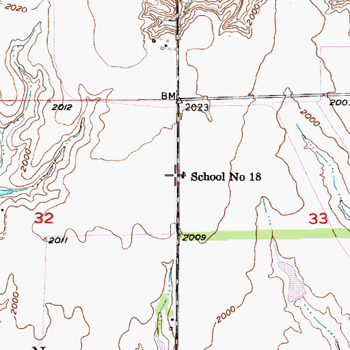 Topographic Map of School Number 18, NE