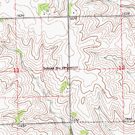 Topographic Map of School Number 18 (historical), NE