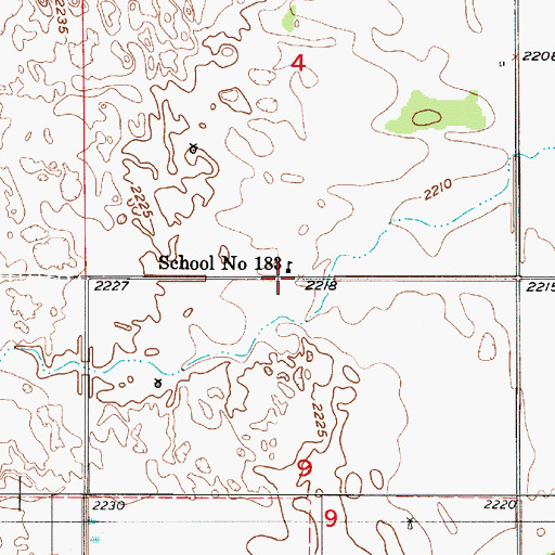 Topographic Map of School Number 183, NE