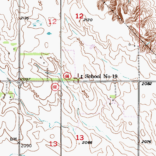Topographic Map of School Number 19, NE