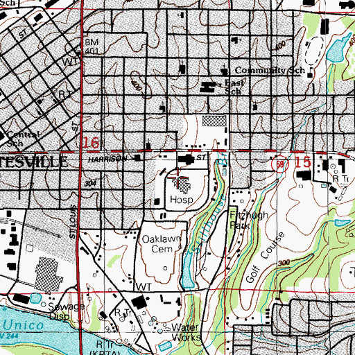 Topographic Map of White River Medical Center Heliport, AR