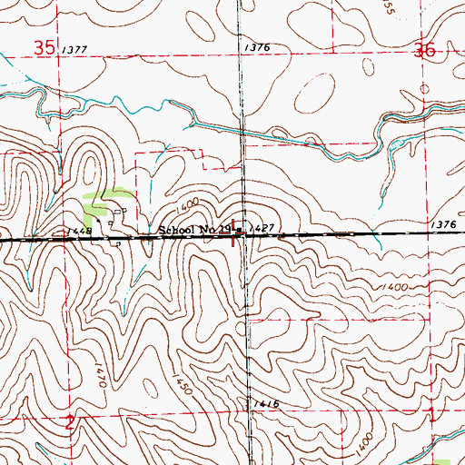 Topographic Map of School Number 19 (historical), NE