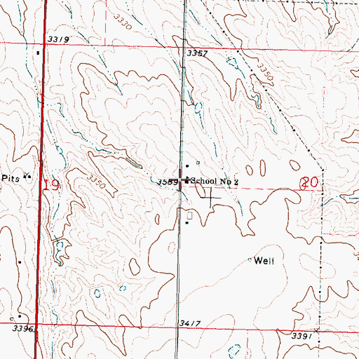 Topographic Map of School Number 2, NE