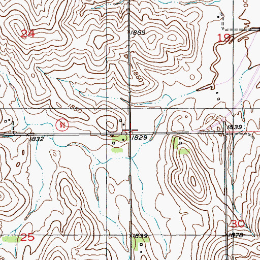 Topographic Map of School Number 2 (historical), NE