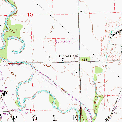 Topographic Map of Winter Public School, NE