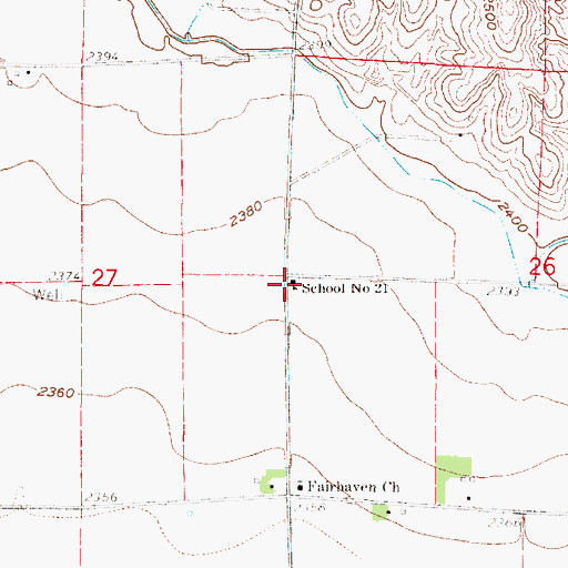Topographic Map of School Number 21, NE