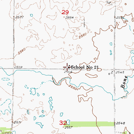 Topographic Map of Westside Public School, NE
