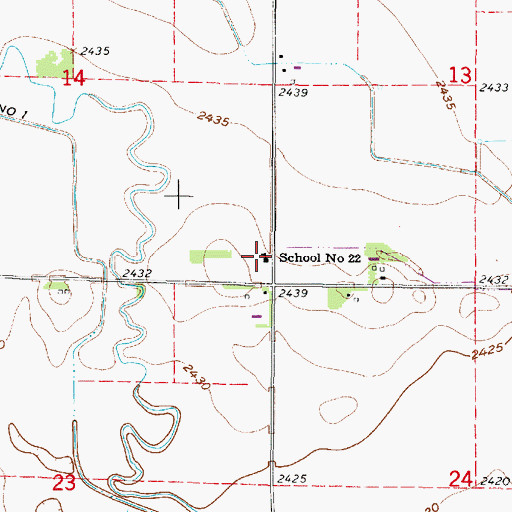 Topographic Map of School Number 22, NE
