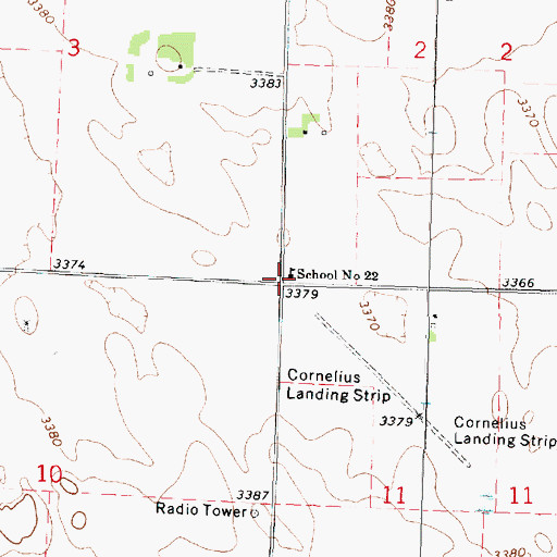 Topographic Map of School Number 22, NE