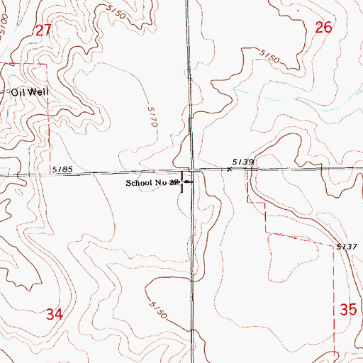 Topographic Map of School Number 22, NE