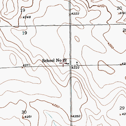 Topographic Map of School Number 22, NE