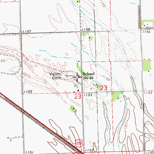Topographic Map of Elm Tree Public School, NE