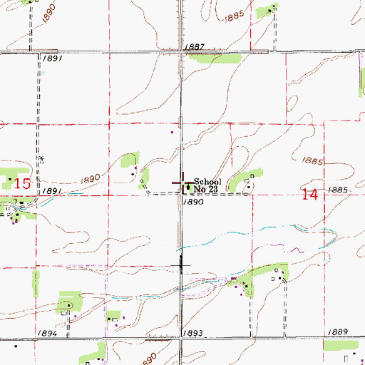Topographic Map of School Number 23 (historical), NE