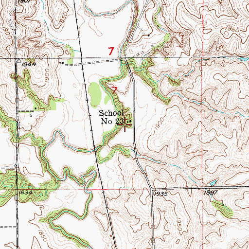 Topographic Map of School Number 23, NE