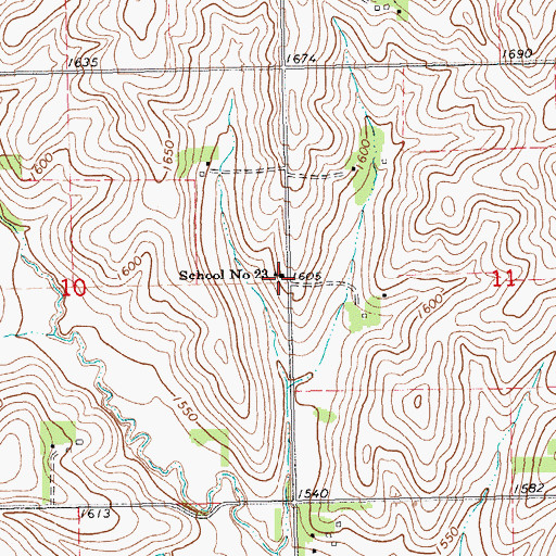 Topographic Map of School Number 23 (historical), NE