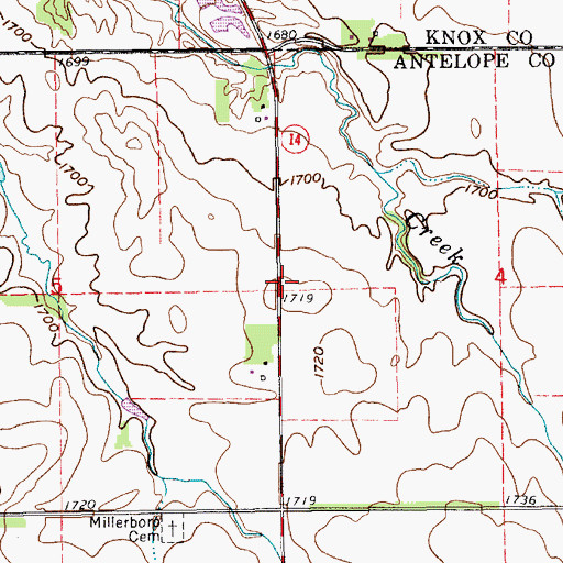 Topographic Map of School Number 23, NE
