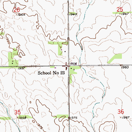 Topographic Map of School Number 23, NE
