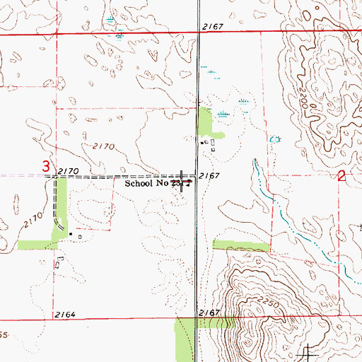 Topographic Map of School Number 231, NE