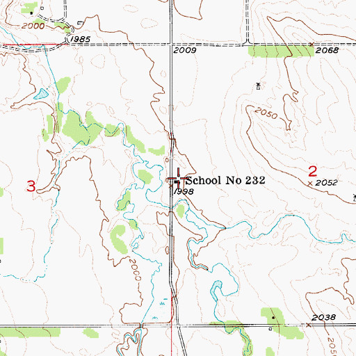 Topographic Map of School Number 232, NE