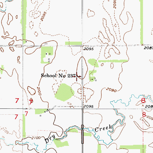 Topographic Map of School Number 237, NE