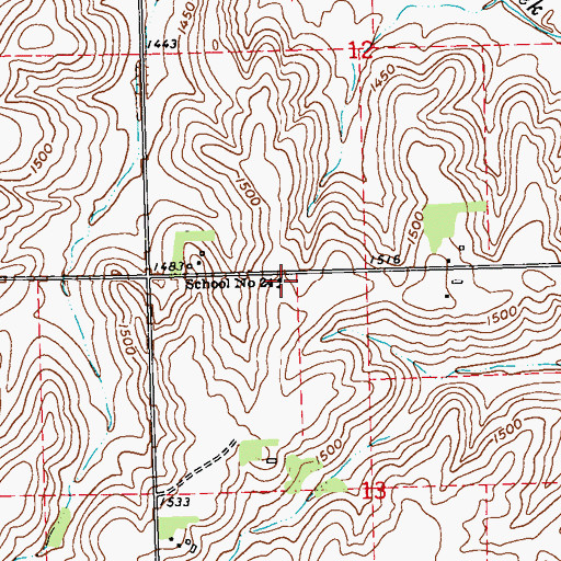 Topographic Map of School Number 24 (historical), NE