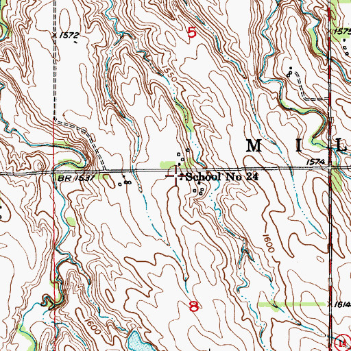 Topographic Map of School Number 24, NE