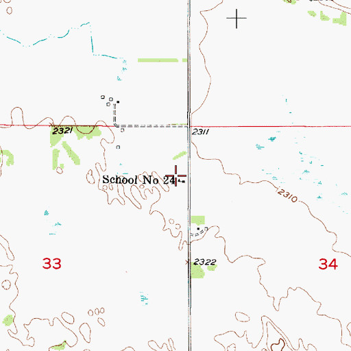 Topographic Map of School Number 24, NE