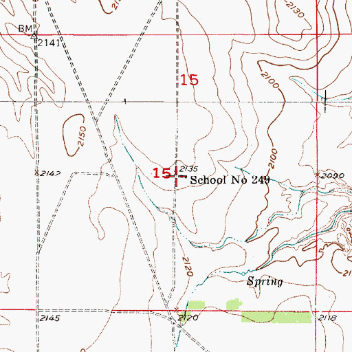 Topographic Map of School Number 249, NE