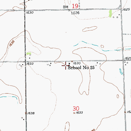 Topographic Map of School Number 25, NE